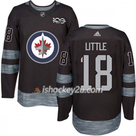 Mænd NHL Winnipeg Jets Trøje Bryan Little 18 1917-2017 100th Anniversary Adidas Sort Authentic